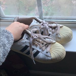 White Adidas Superstars